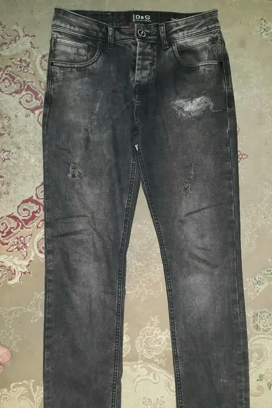 شلوار لی مدل پاره سایز 32 تا 34 خارجی طول 110