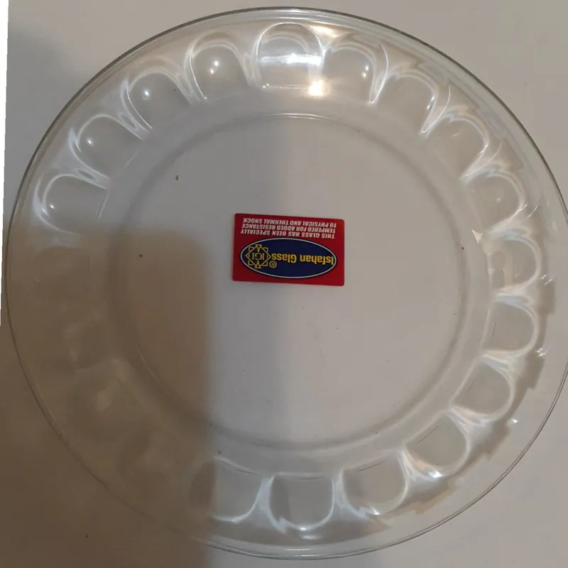 پیش دستی شفاف مارک دار 12 عدد نو