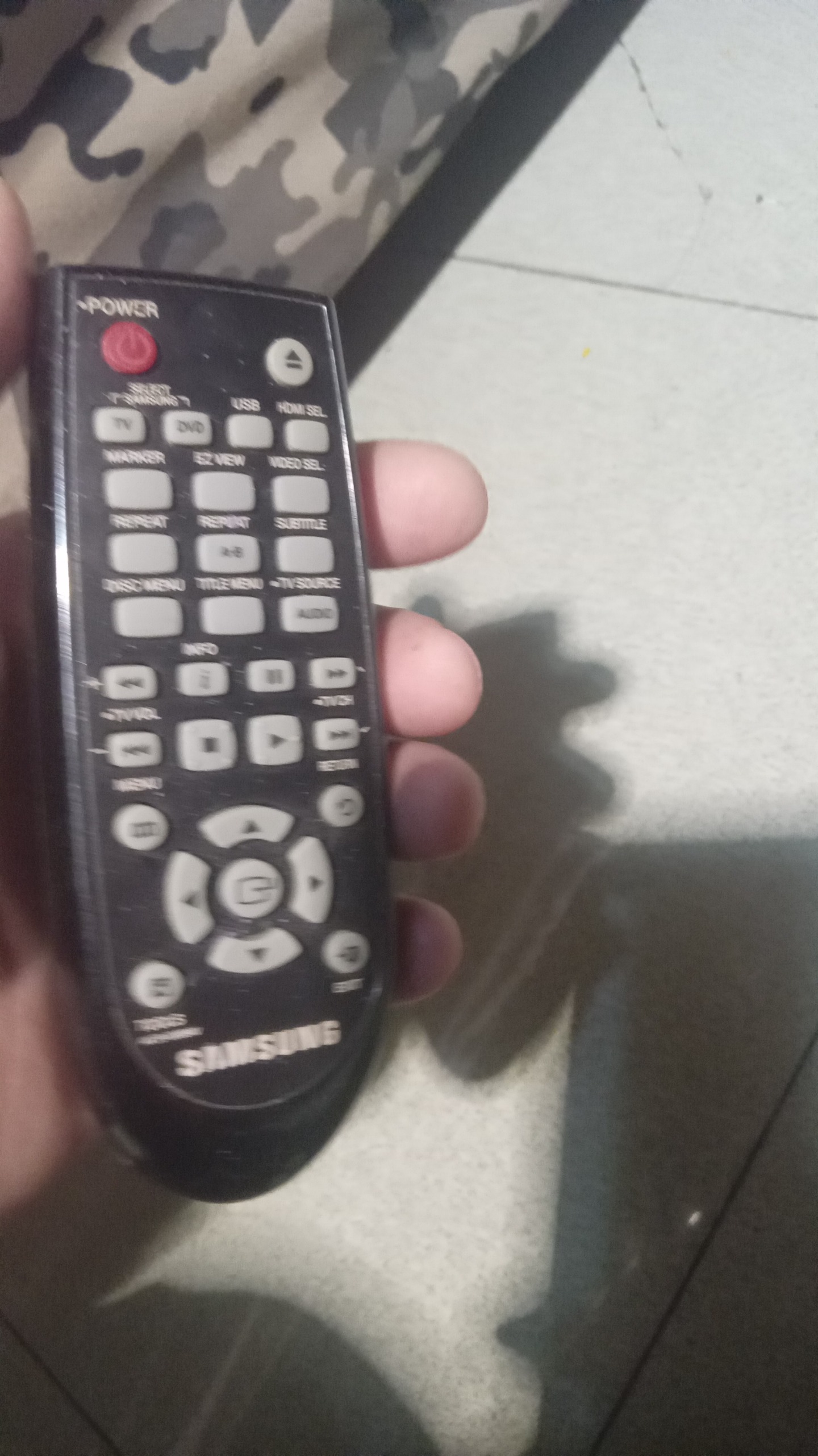 کنترل فابریک dvdسامسونگ اصلی