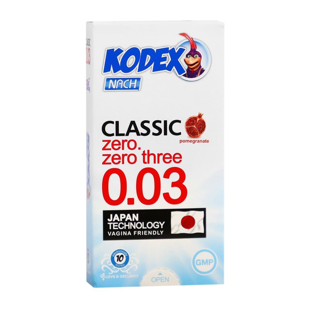کاندوم فوق العاده نازک کلاسیک 0.03 انار کدکس KODEX