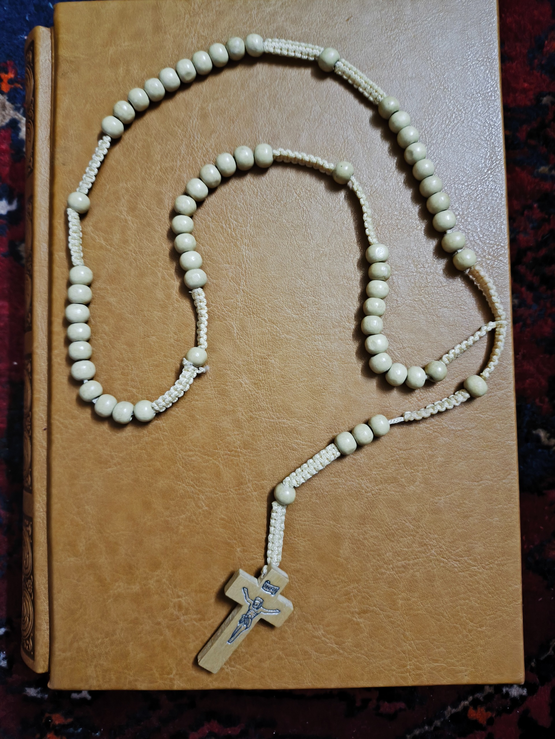 رزاری 59 دانه چوبی سایز بزرگ (تسبیح حضرت مریم)