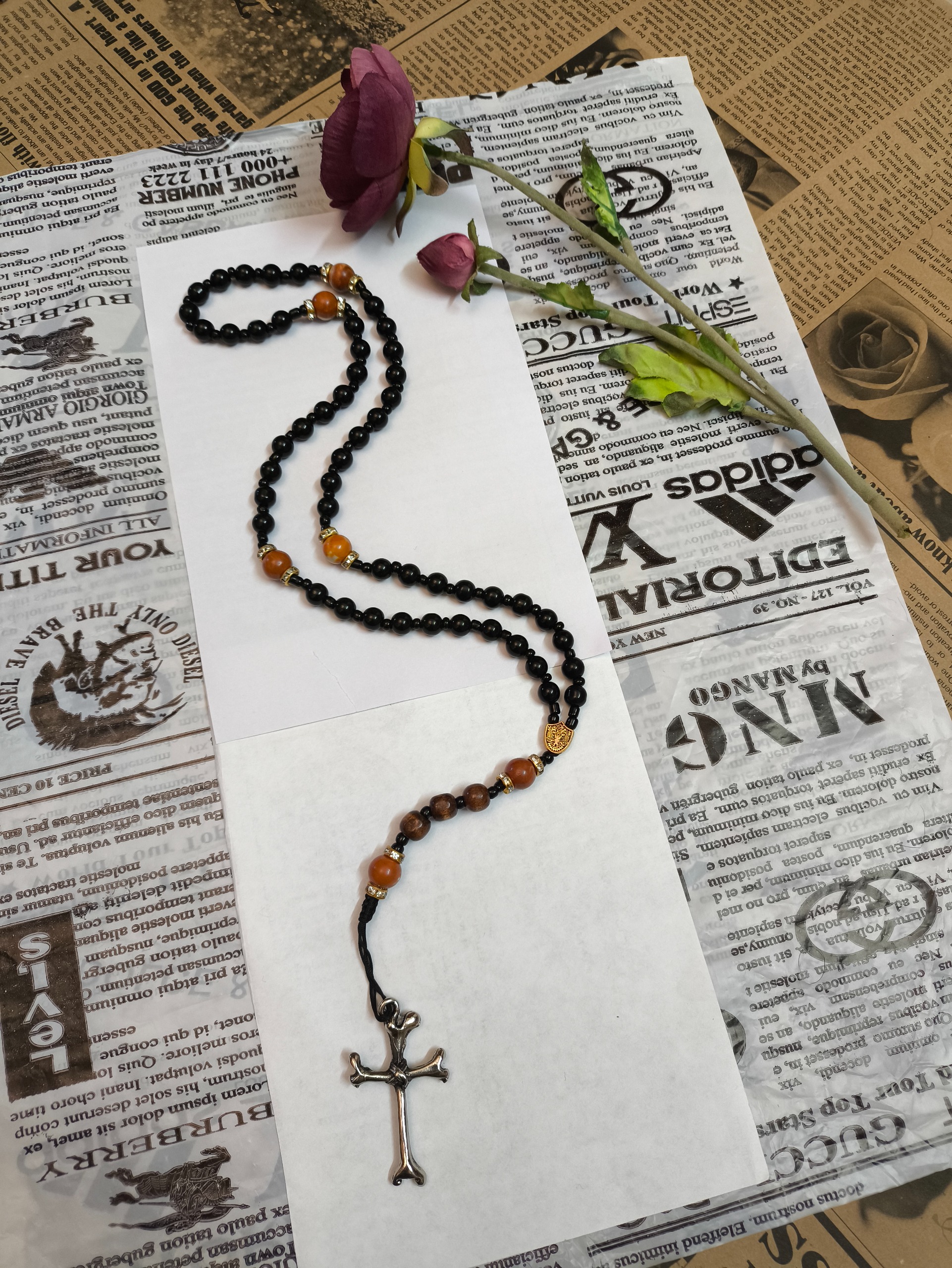 رزاری 59 دانه سایز بزرگ (تسبیح حضرت مریم) کد 069