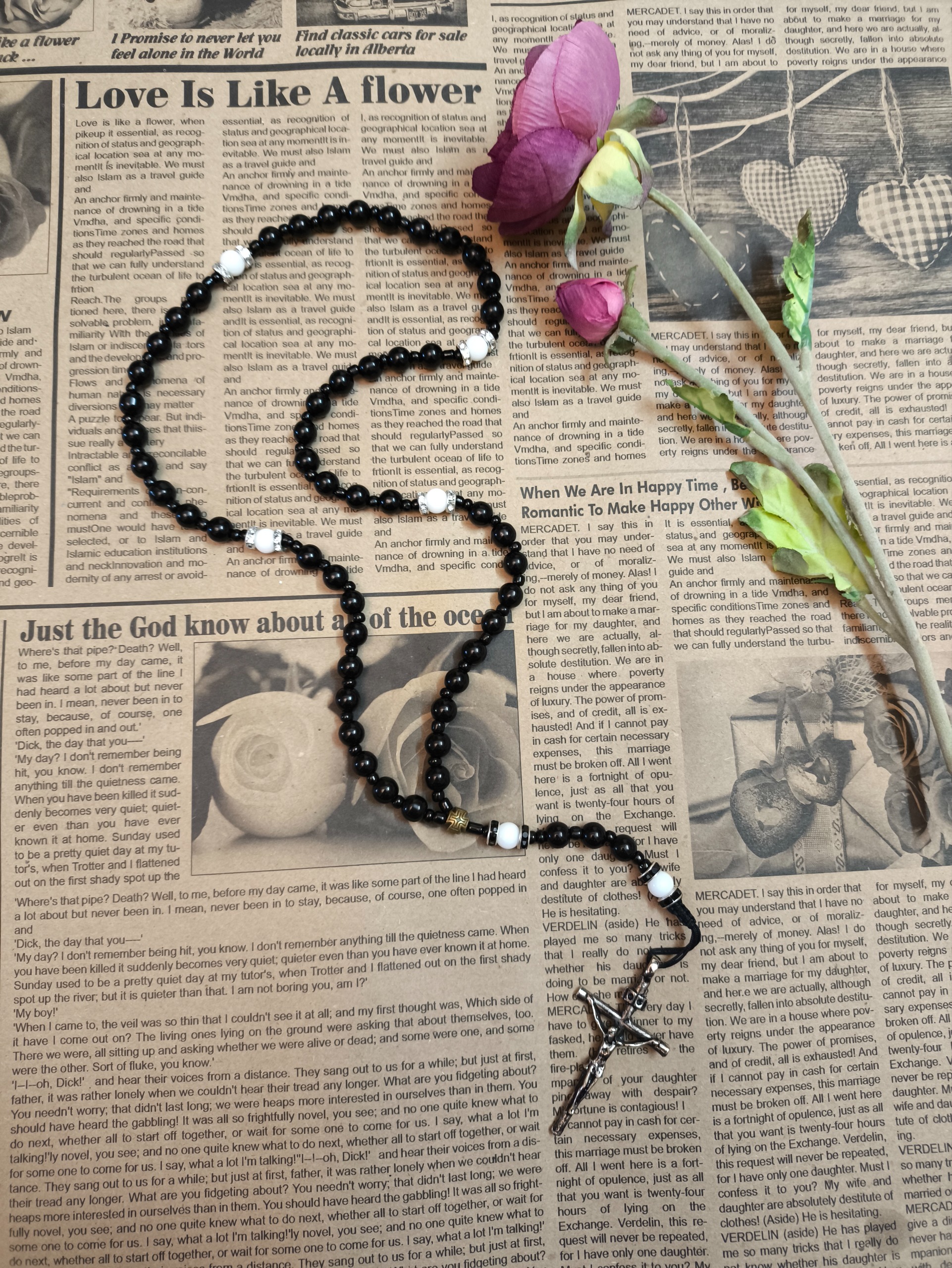 رزاری 59 دانه حضرت مریم سایز بزرگ کد 077