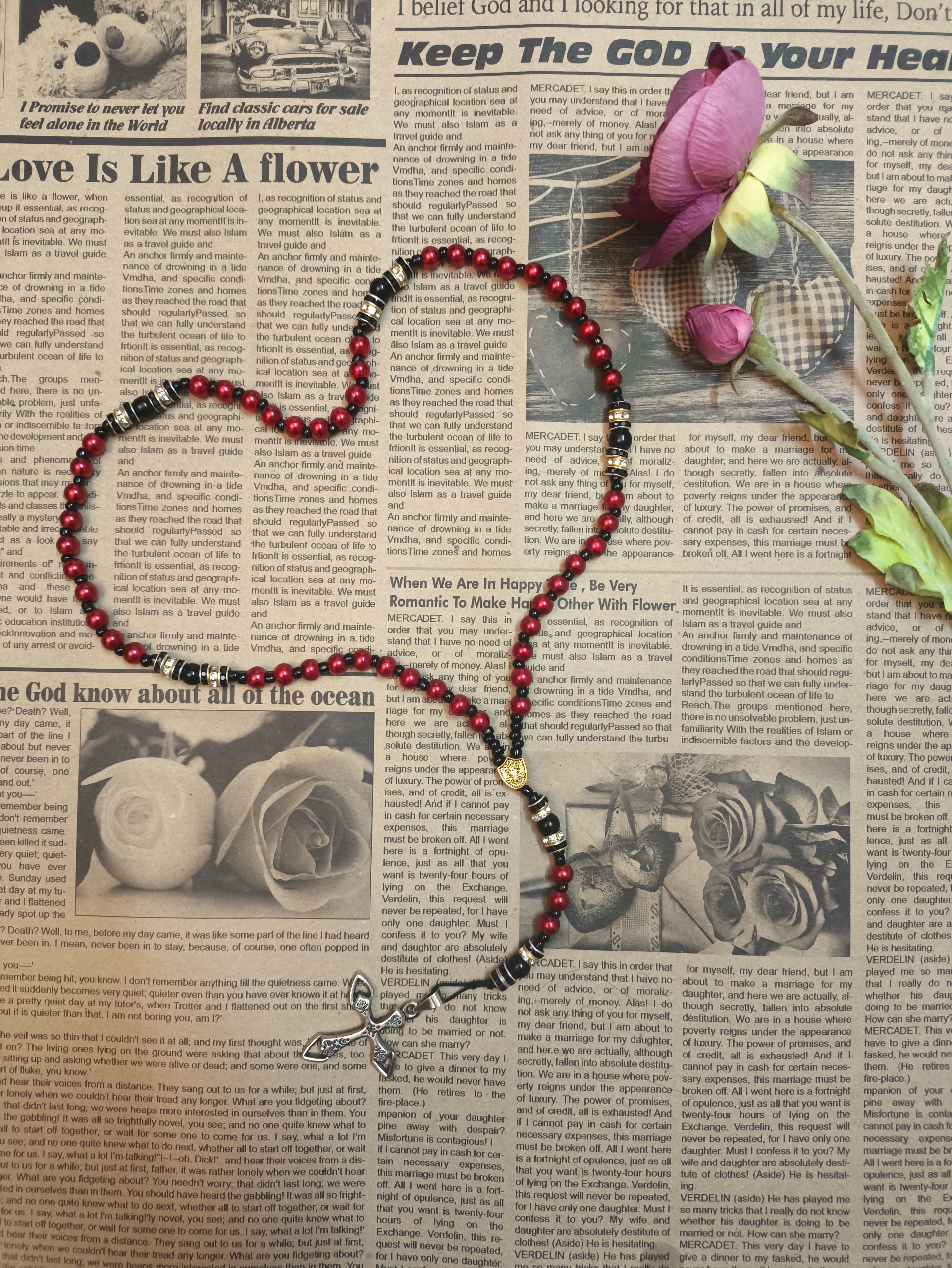 رزاری 59 دانه حضرت مریم سایز بزرگ کد 078