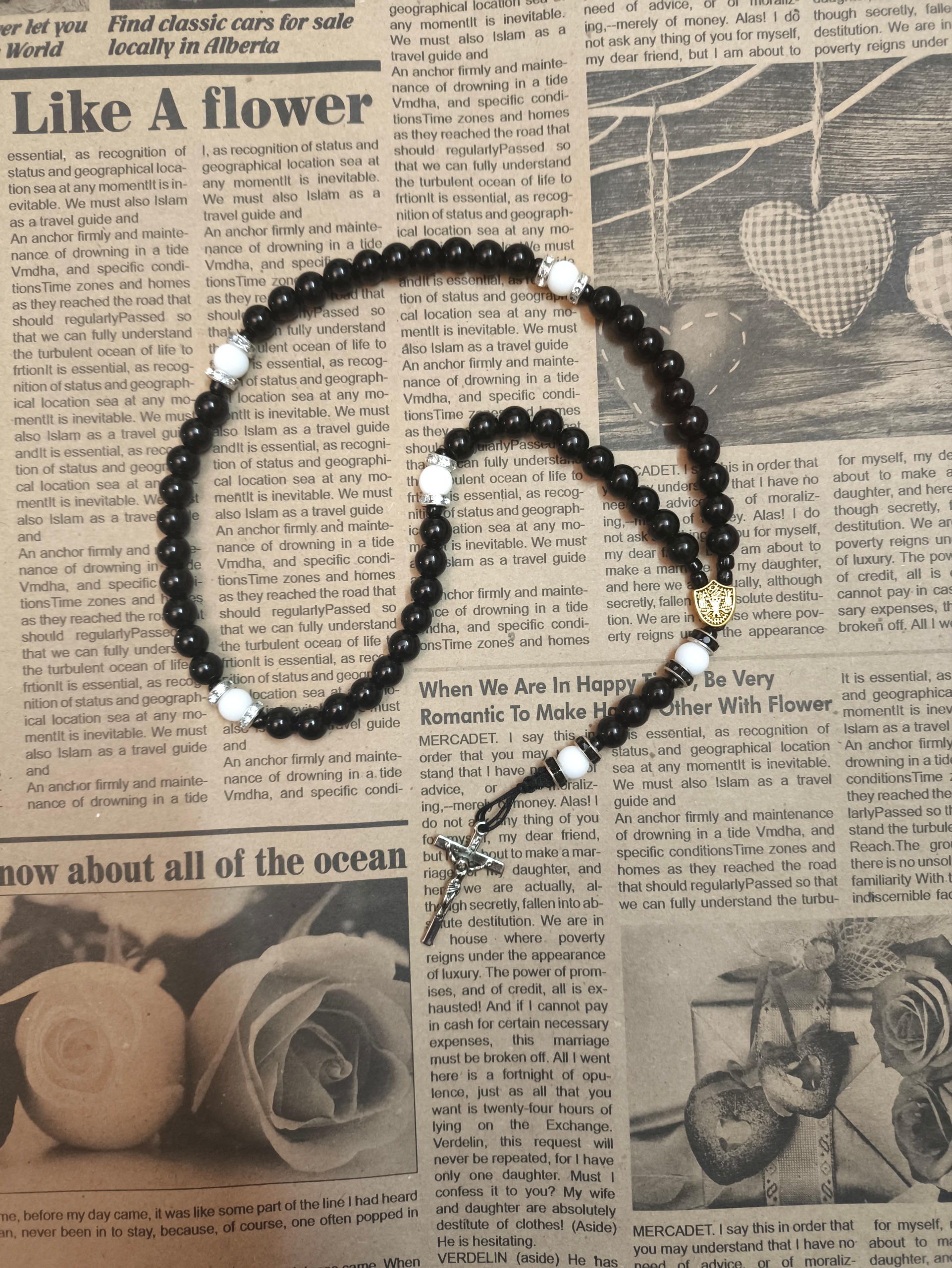 رزاری 59 دانه حضرت مریم سایز کوچک کد 077