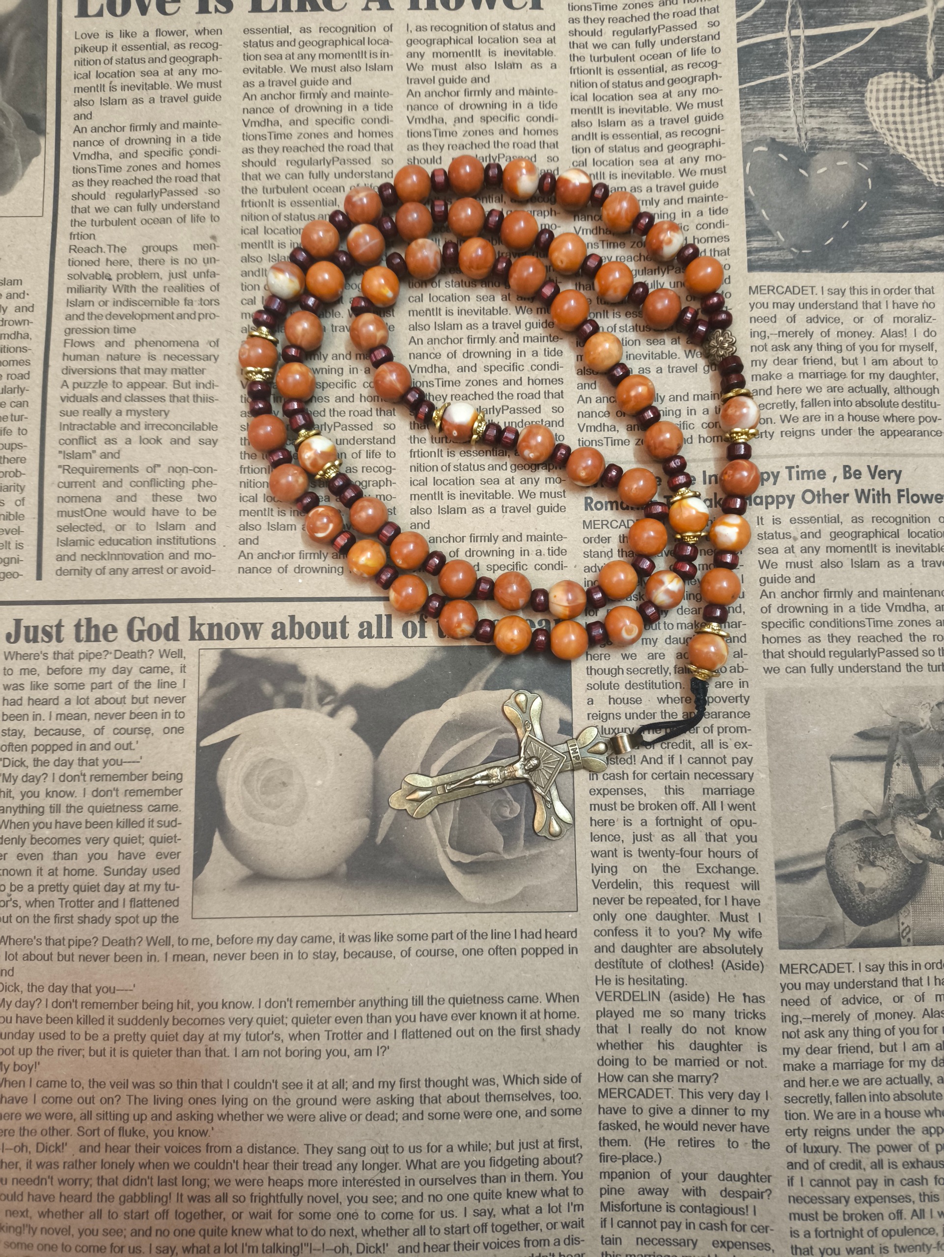 رزاری 59 دانه حضرت مریم سایز خیلی بزرگ کد 081