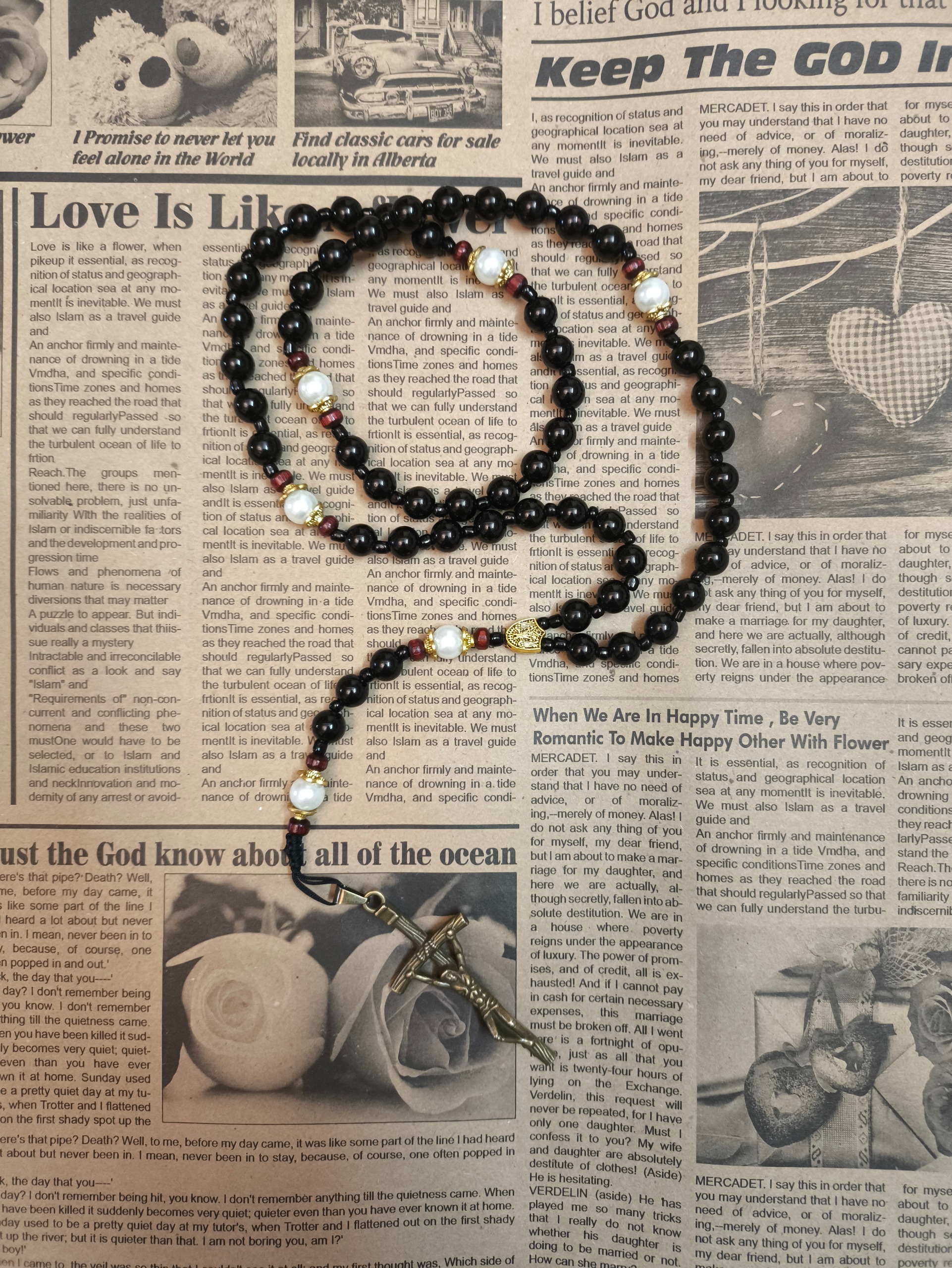 رزاری 59 دانه حضرت مریم سایز خیلی بزرگ کد 082