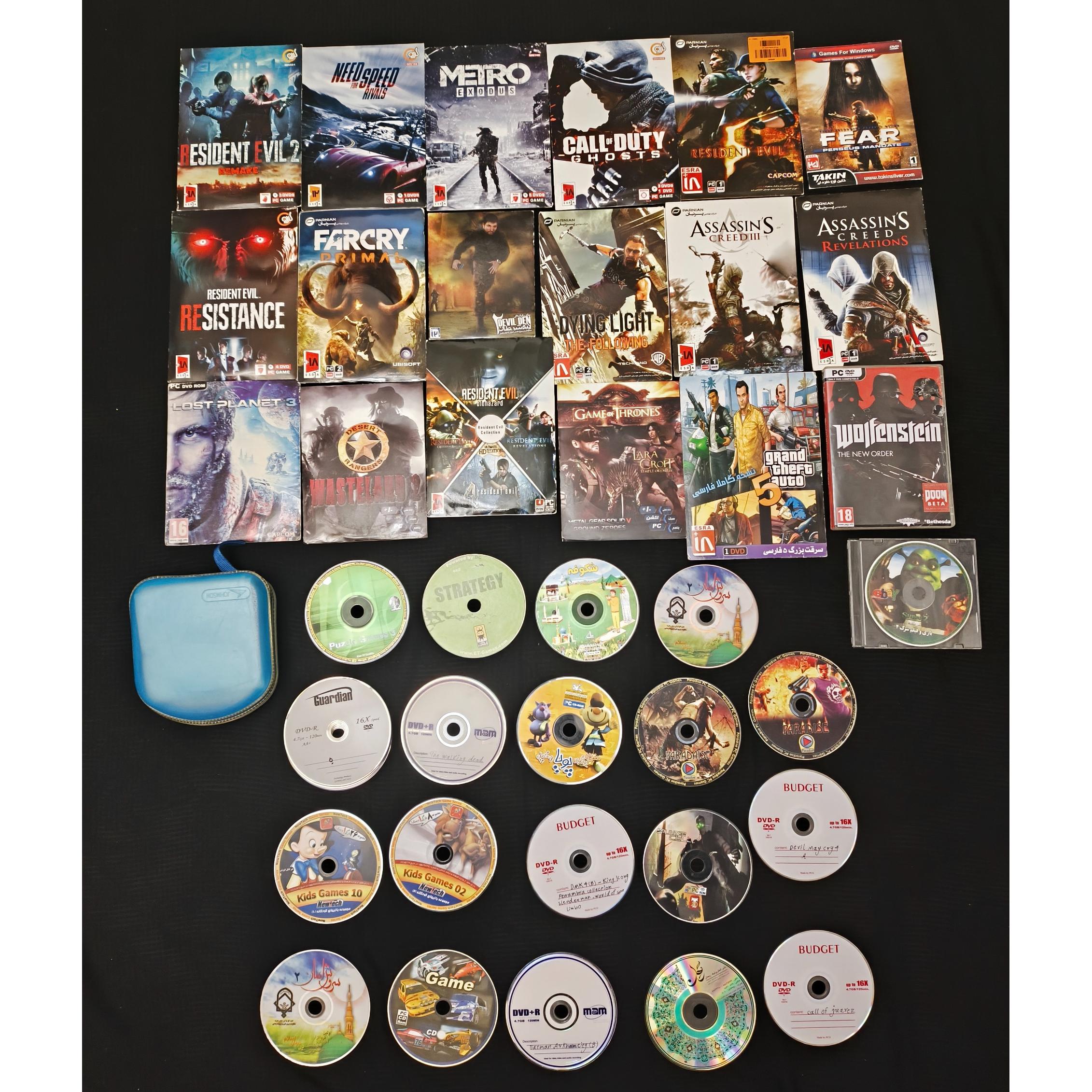 مجموعه بازیهای کامپیوتری همراه با کیف cd