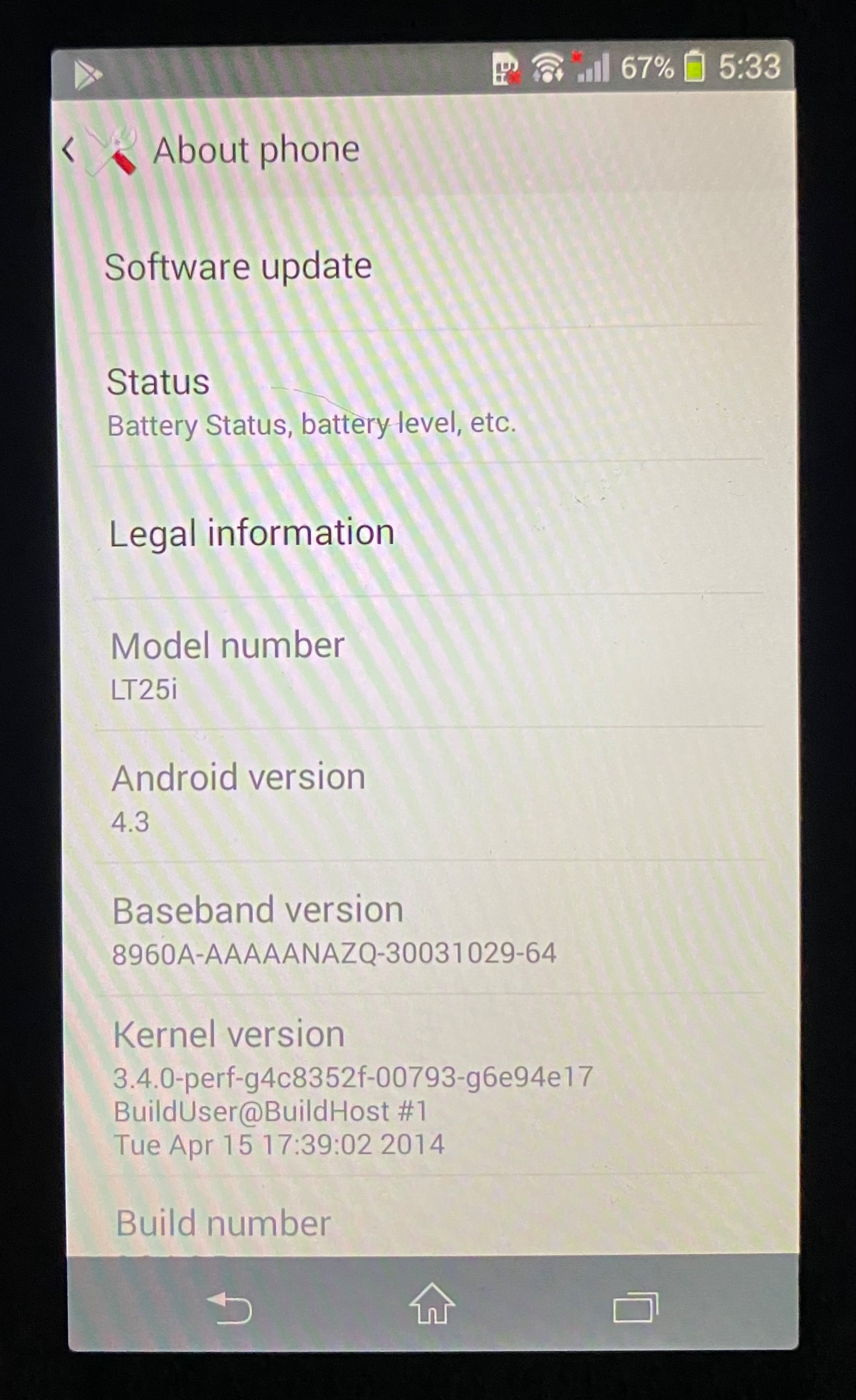 گوشی سونی SONY XPERIA V (LT25i)