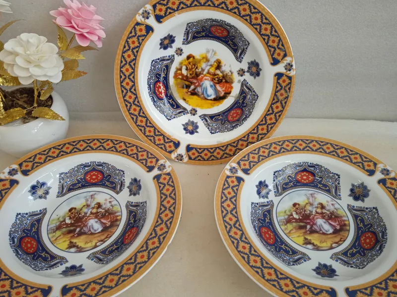 سه عدد بشقاب پلو خوری اصل فرانسه نوستالژیک