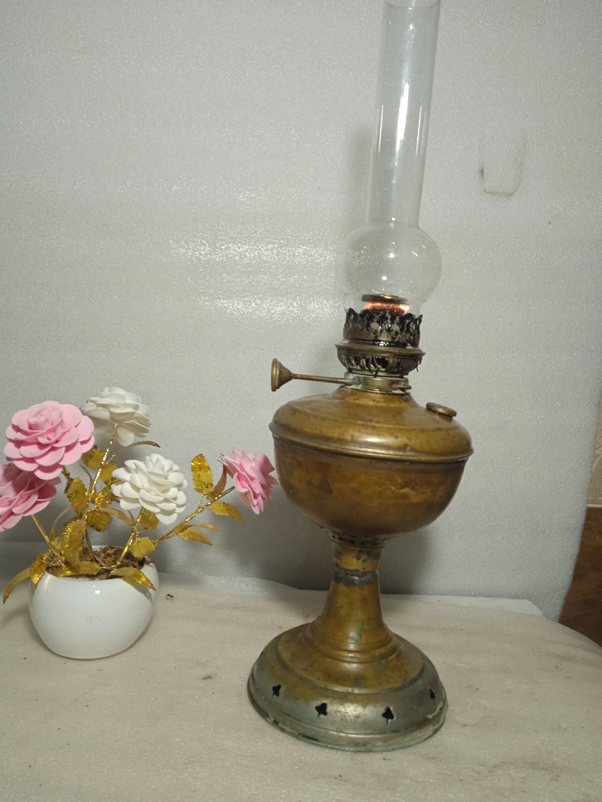 چراغ گردسوز نفتی قدیمی آنتیک و کلکسیونی