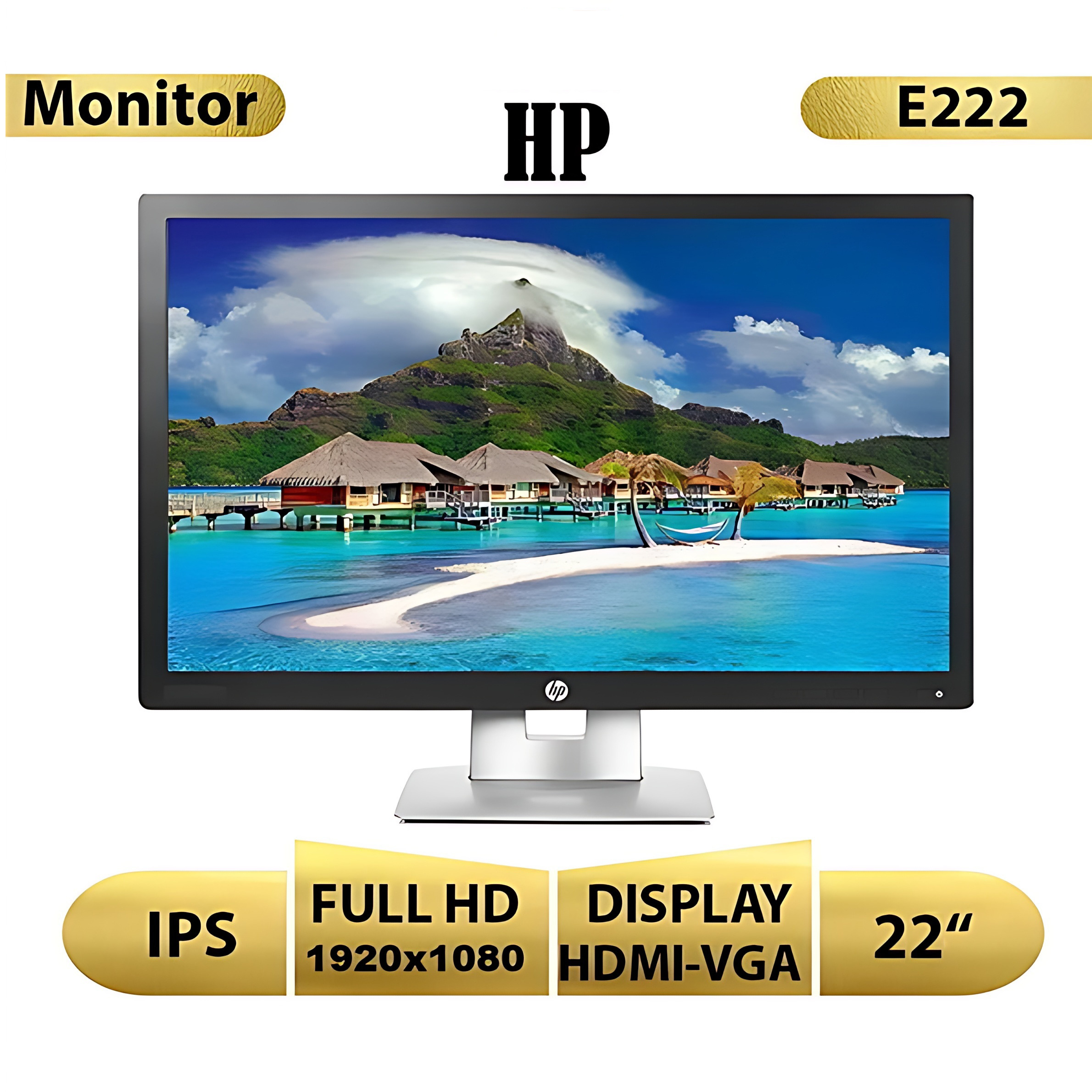 مانیتور 22 اینچ LED IPS دارای HDMI برند HP