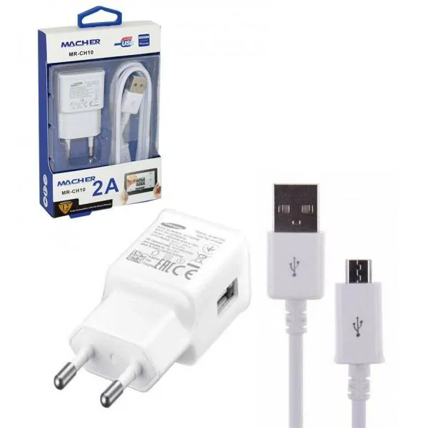 شارژر دیواری MR-CH10 microUSB مچر ( بسته 20 تایی )