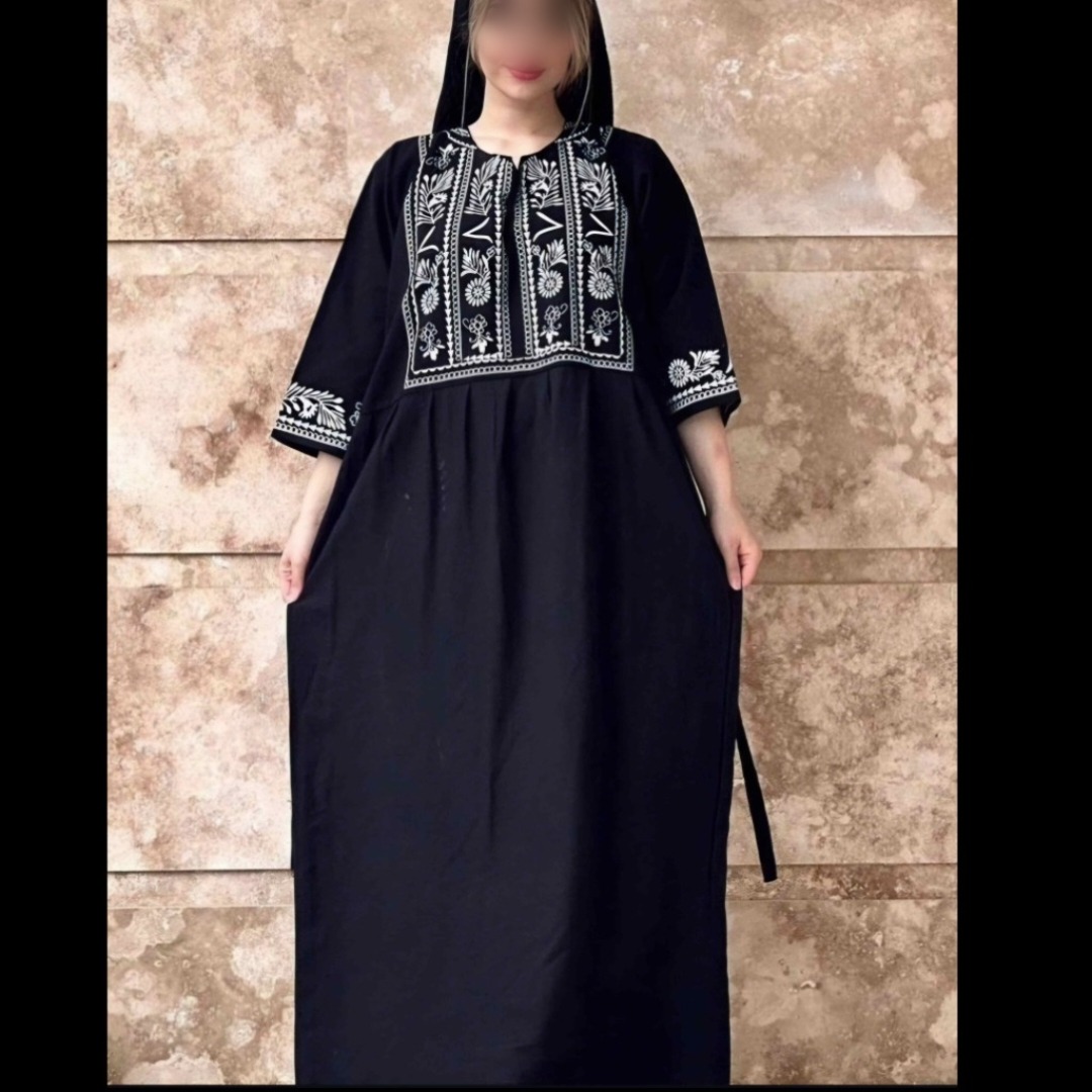 پیراهن ساحلی پارچه لینن تا سایز 46