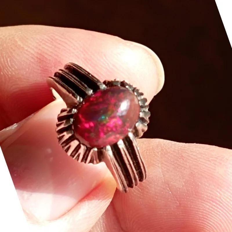 انگشتر اپال آتشین فاخر