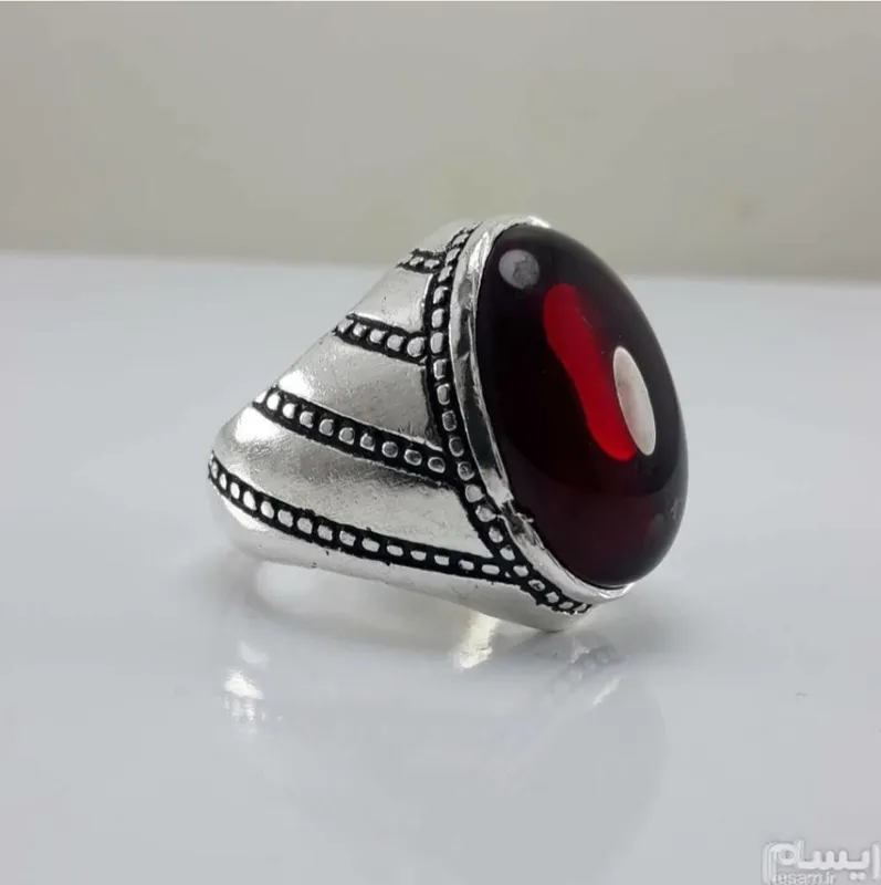 انگشتر یاقوت قرمز معدنی با رکاب عیارپایین