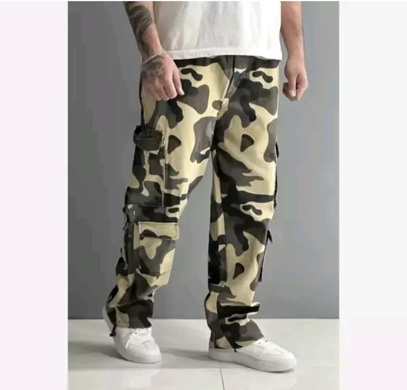 کارگو چریکی پنبه ضمانتی جاگرا کرم رنگ