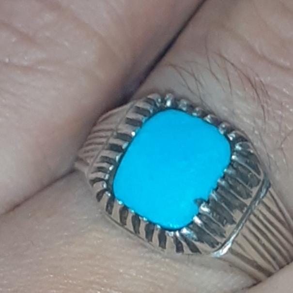 انگشتر فیروزه پاک نیشابوری درجه یک