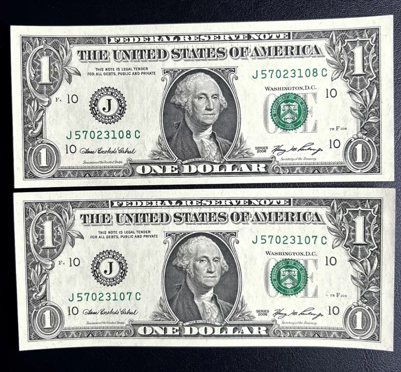 جفت یک دلاری چاپ ایالت کانزاس