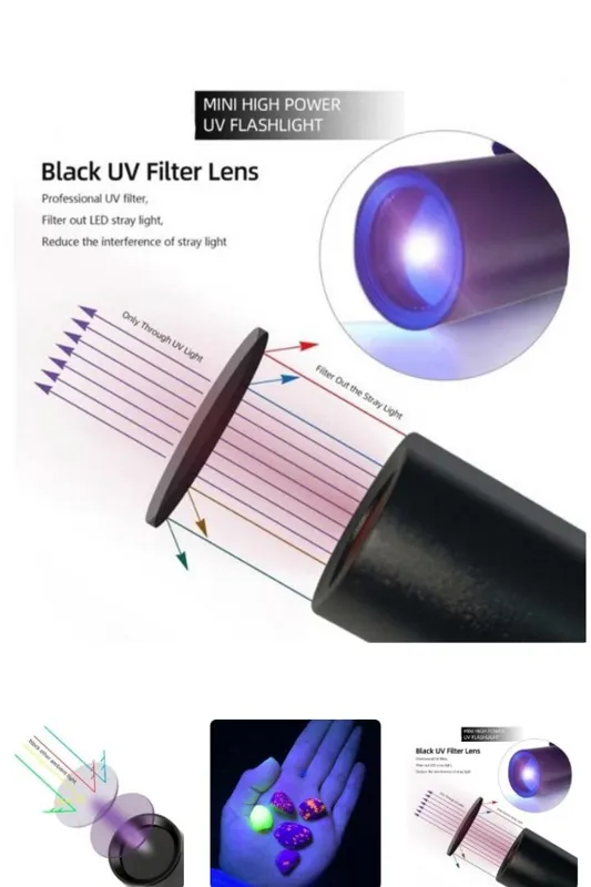 چراغ قوه UV 365nm شارژی