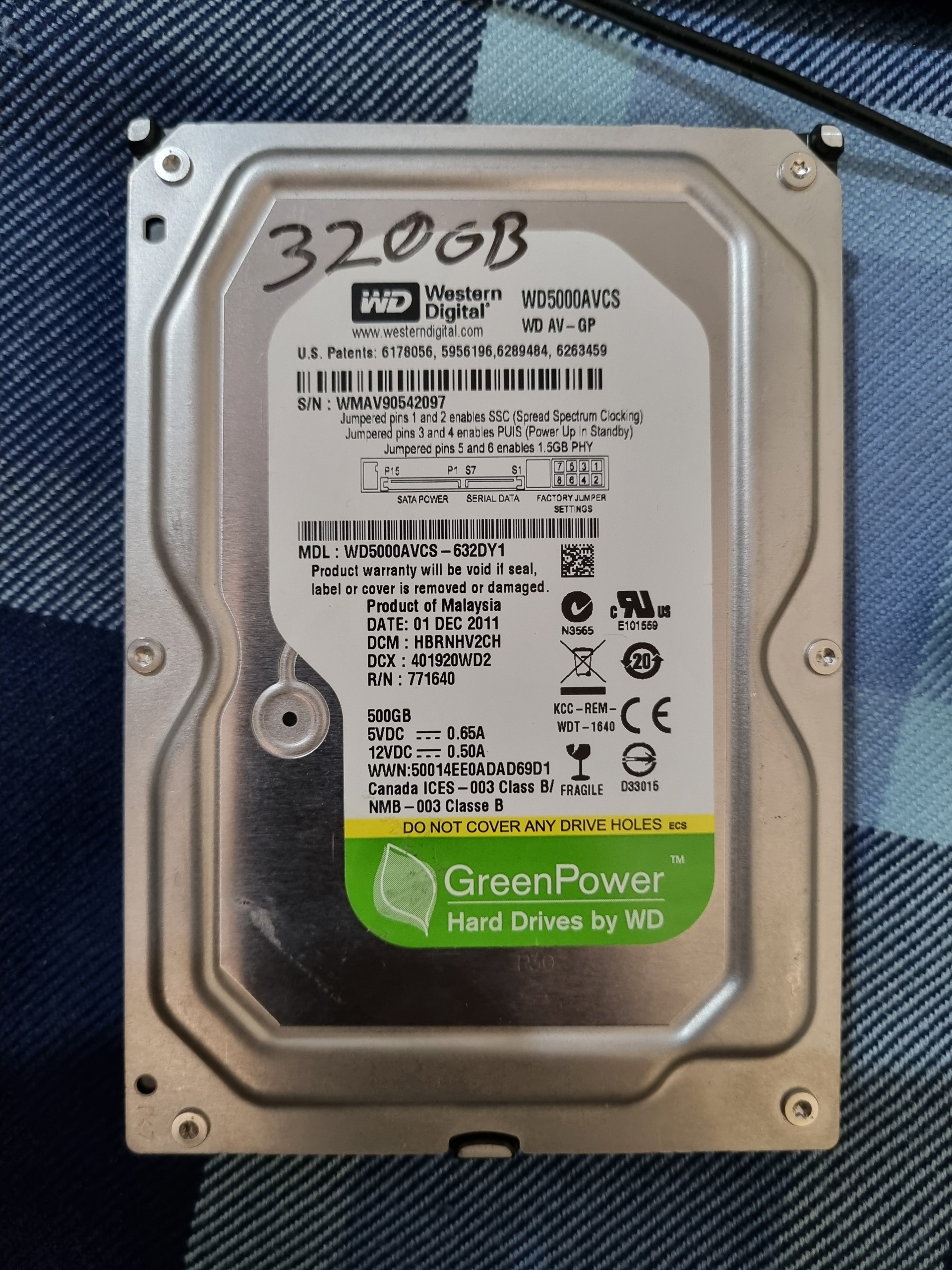 هارد 320گیگ در حد