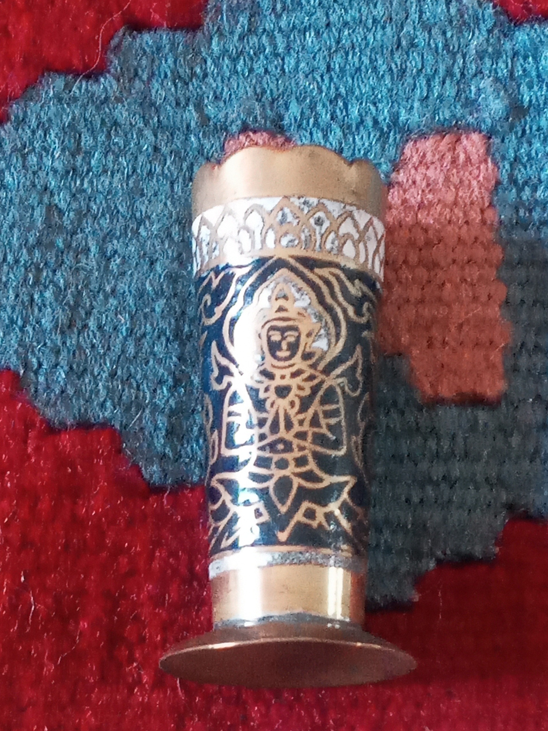 جام برنجی میناکاری 60ساله دکوری قدیمی زیبا