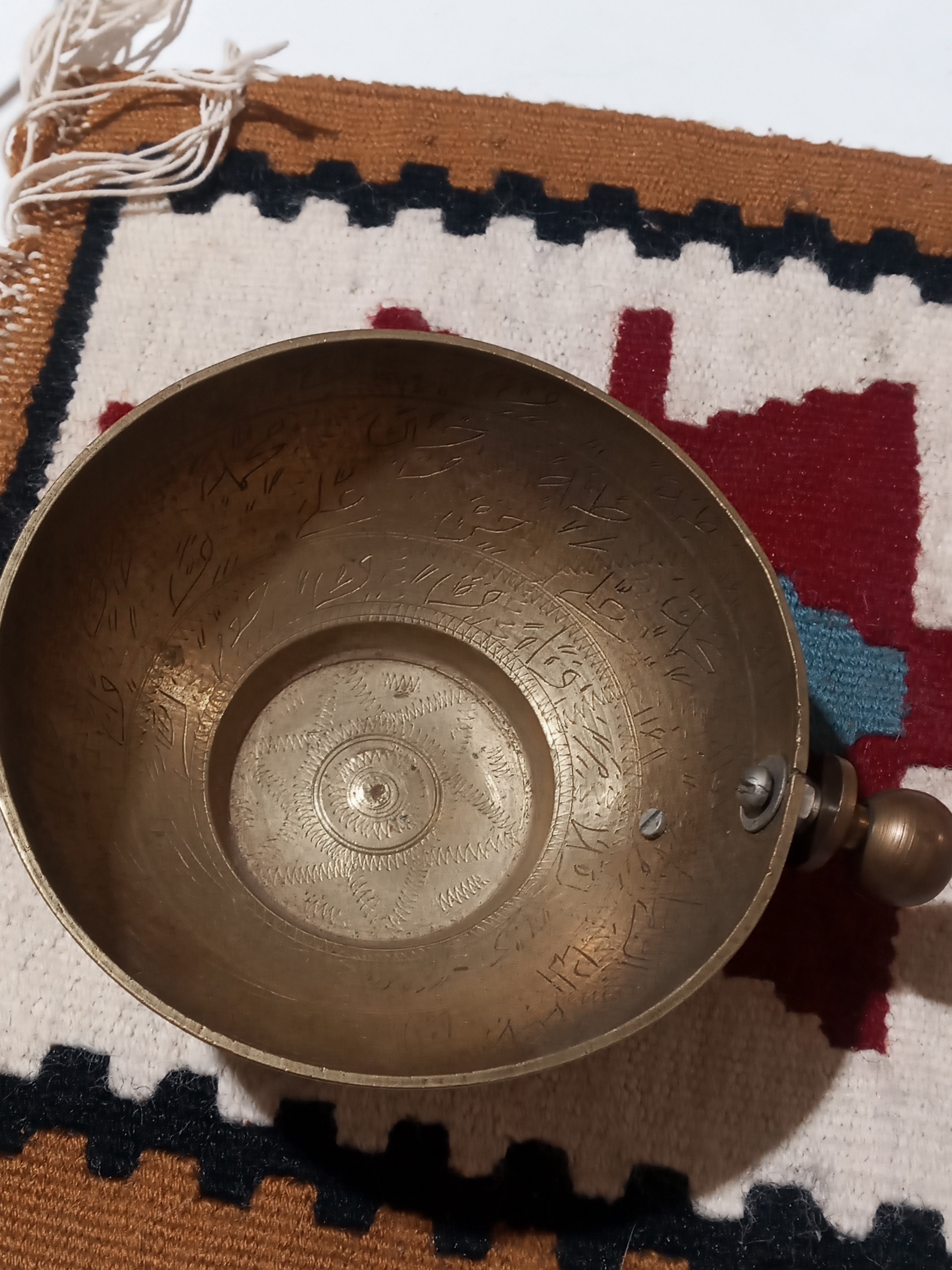 کاسه دعای برنجی ضخیم قدیمی 13×6 طبق تصاویر