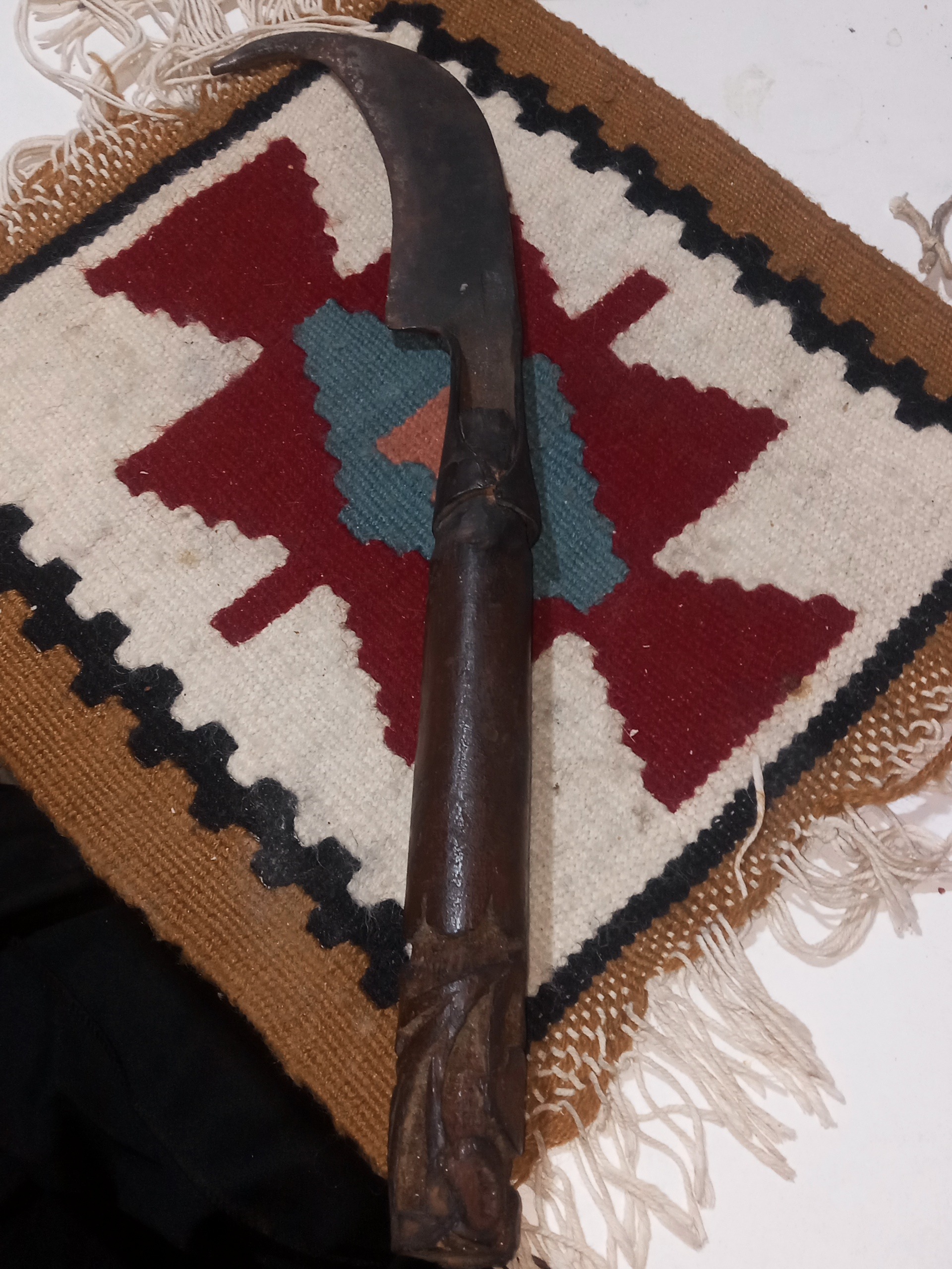 داس فولادی قدیمی دستی حدود40سانت