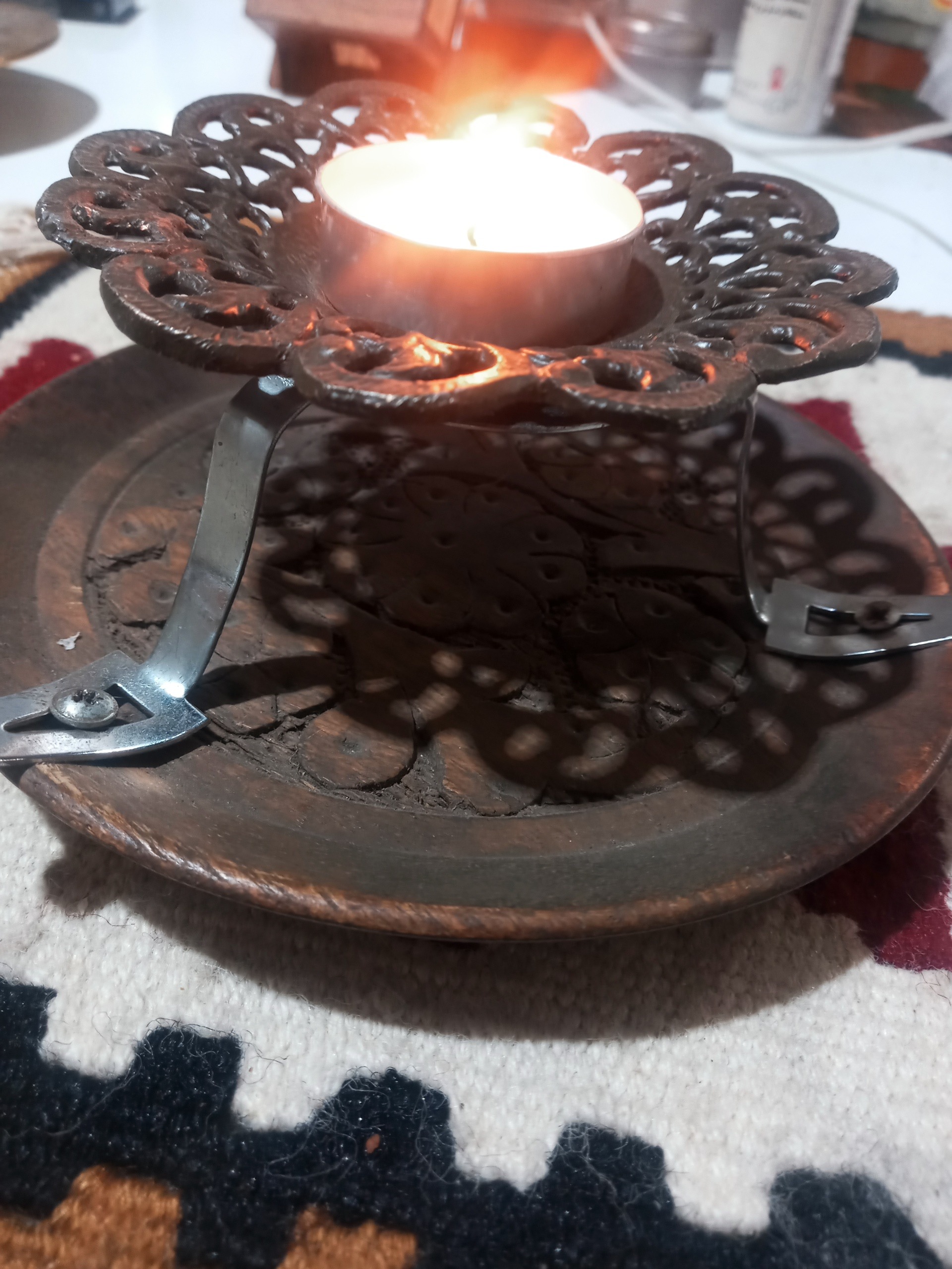 جاشمعی قدیمی انتیک سوغات قونیه قطر15 سانت