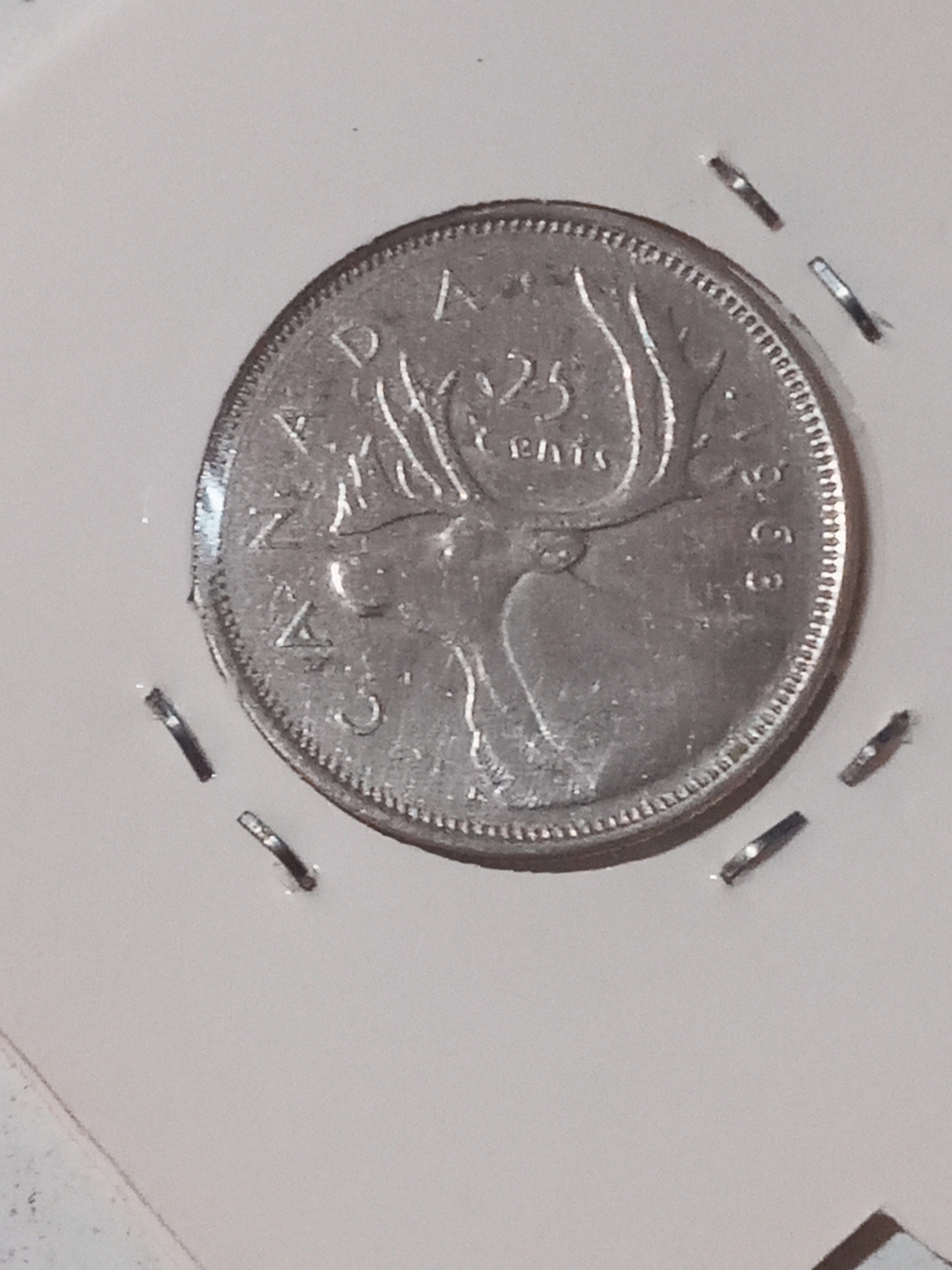 سکه نقره 25 سنت 1963 کانادا