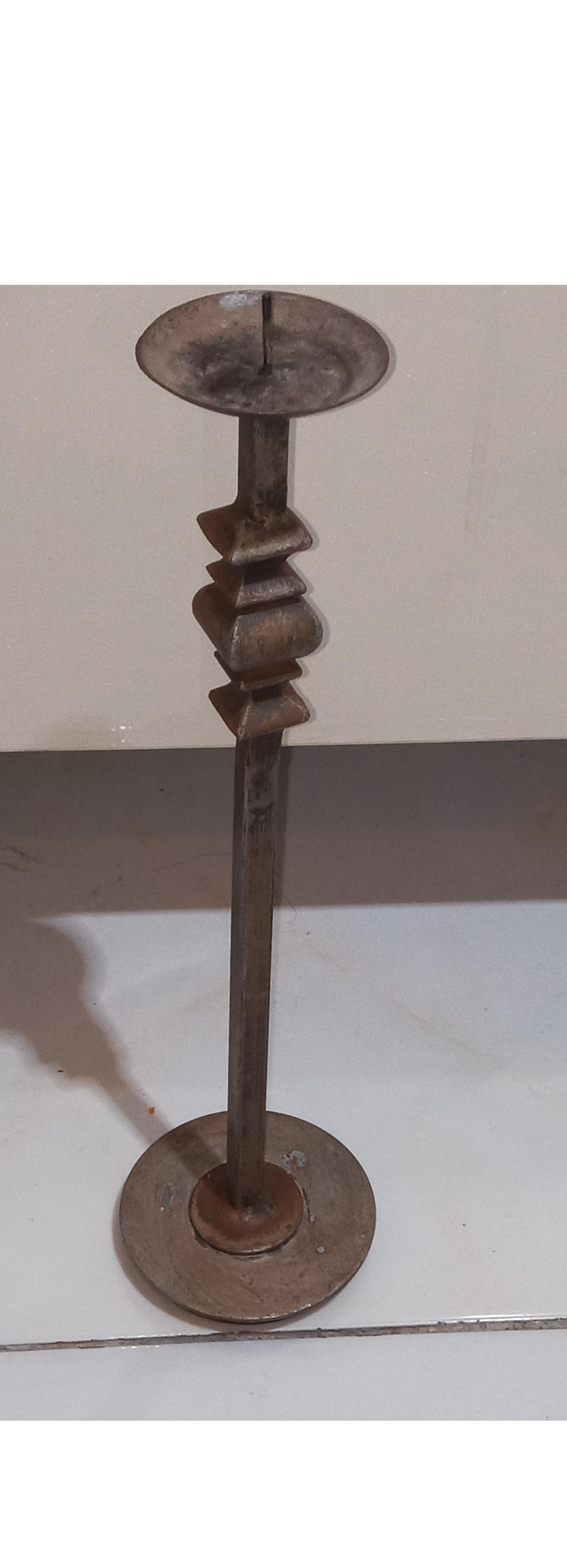 شمعدان بسیار قدیمی دستسازوسنگین 37سانتی