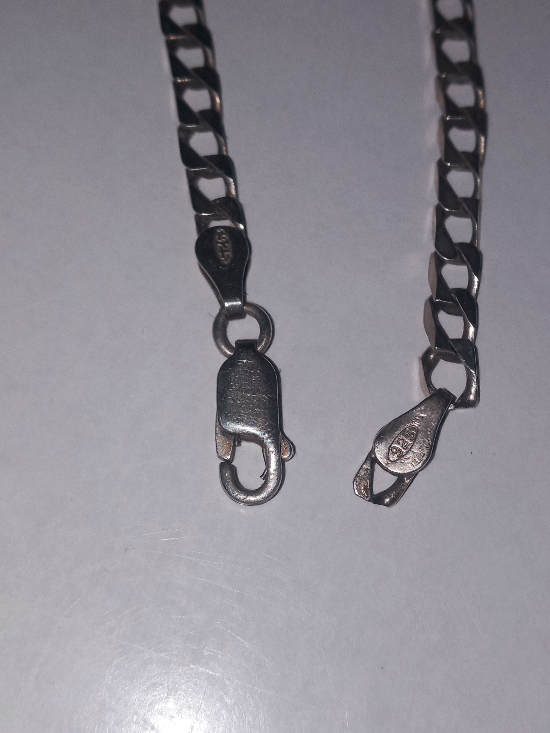 دستبندنقره عیار925سایز17تا18سانت وزن4/36گرم