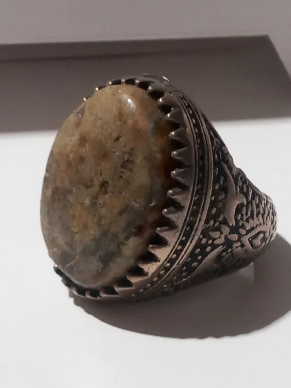 انگشترنقره درشت شجر نزدیک به بلدرچینی خوشرنگ