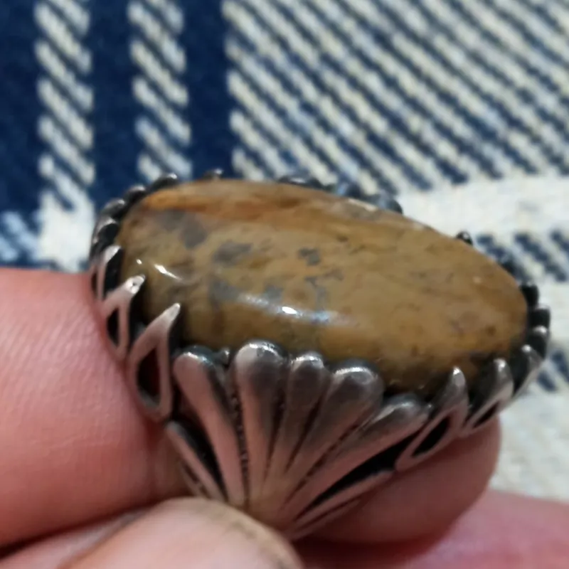 انگشترنقره جاسپربسیارخوشرنگ ودیدنی