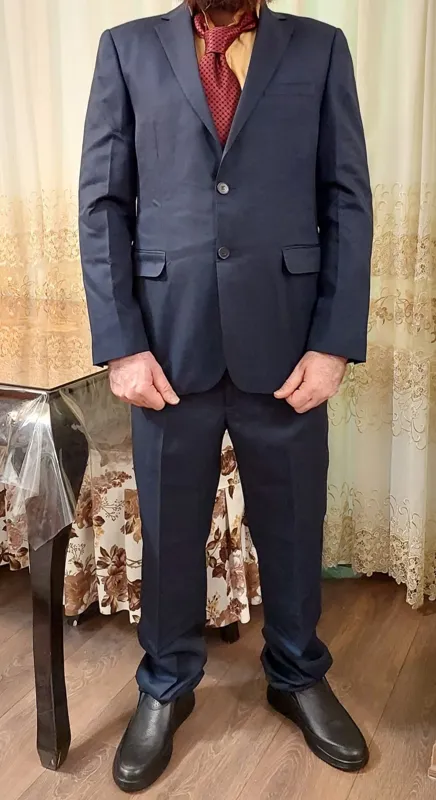 کت شلوارمردانه دیپلمات سرمه ای کرال سایز 50 دراپ 6