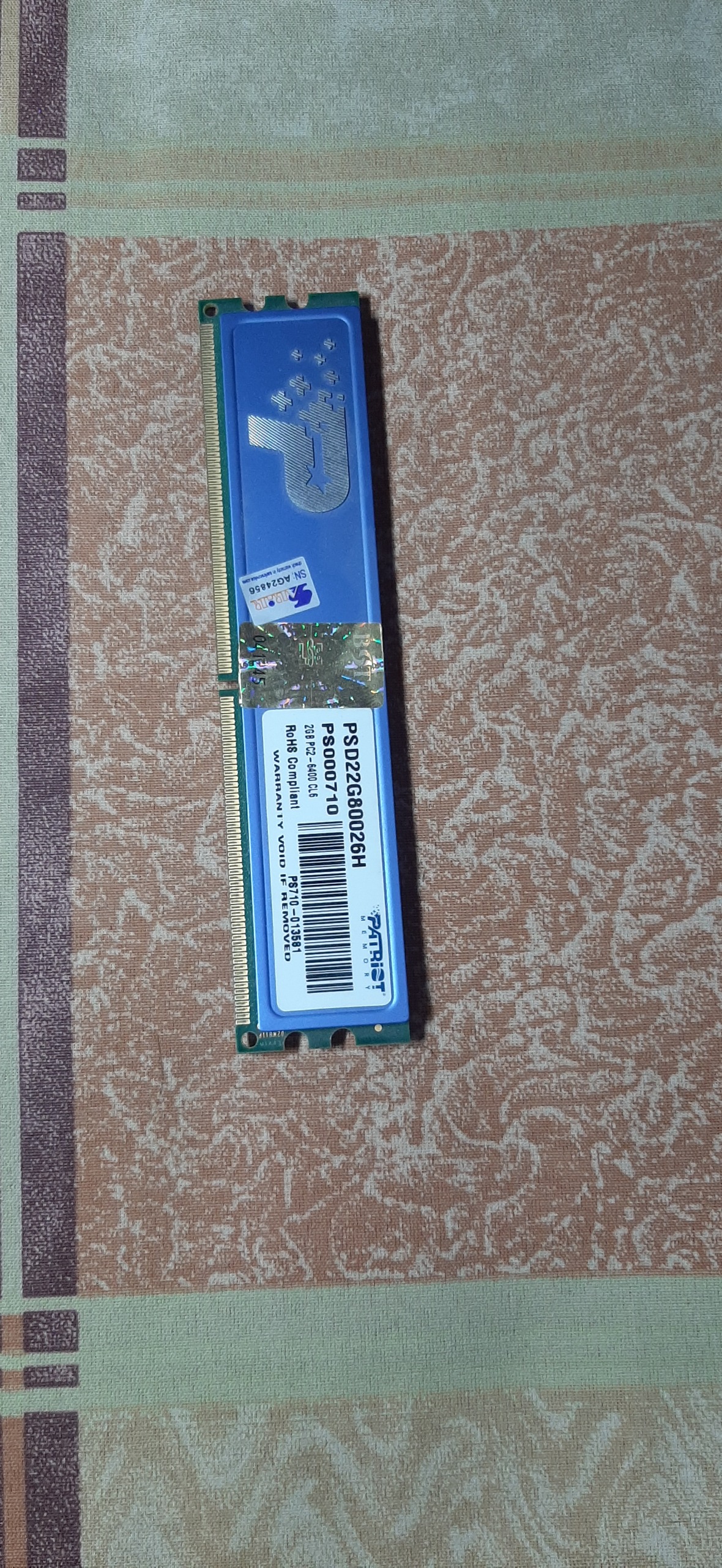 رم ddr2 کامپیوتر 2 گیگ مارک معتبر پاتریوت