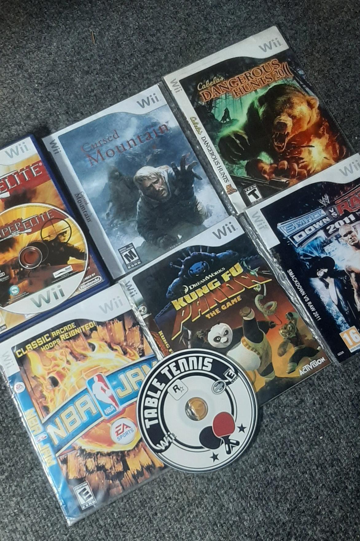 تعداد 7 عدد بازی wii با هم سالم تست شده با عکس