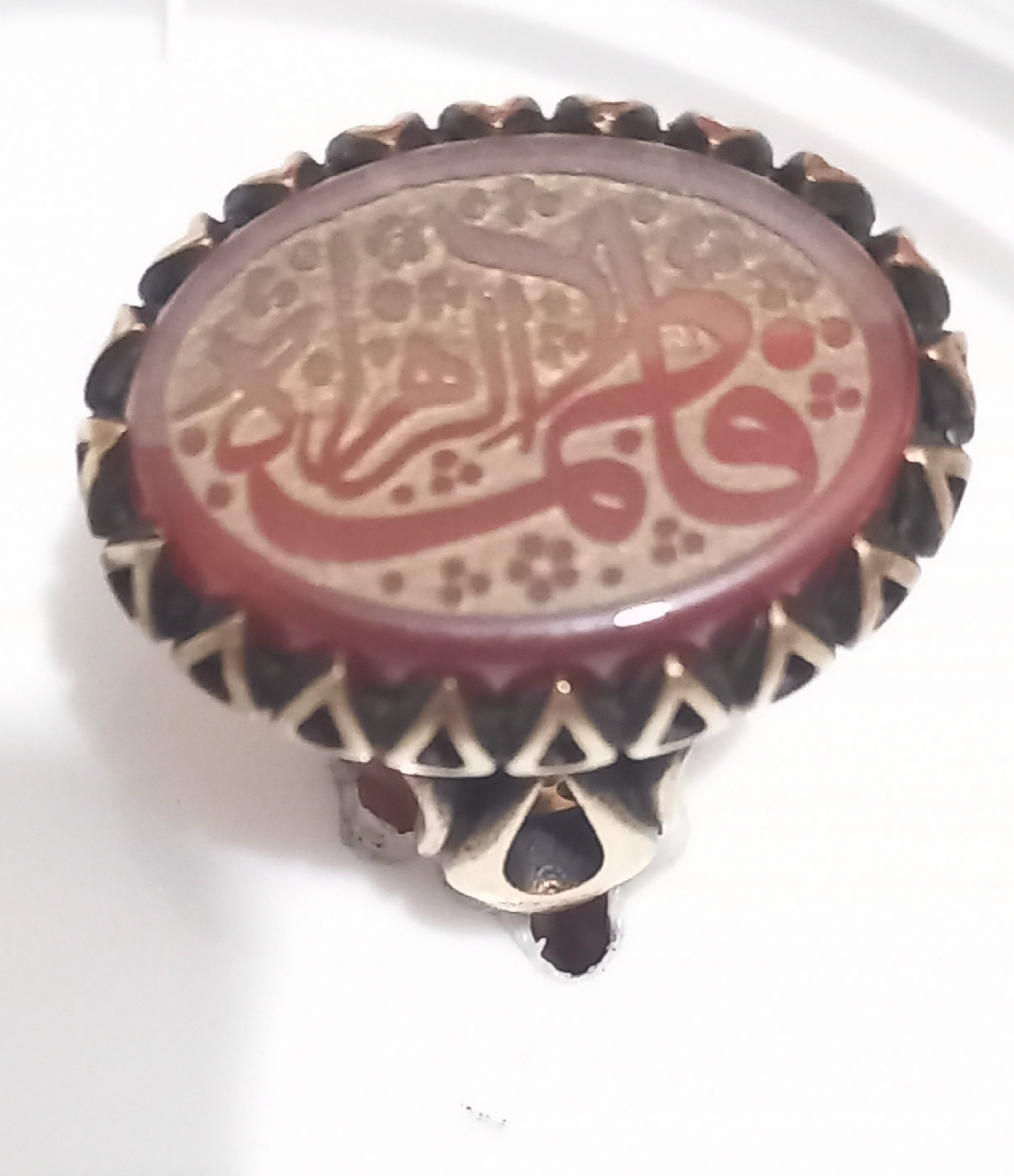 انگشتر عقیق خطی