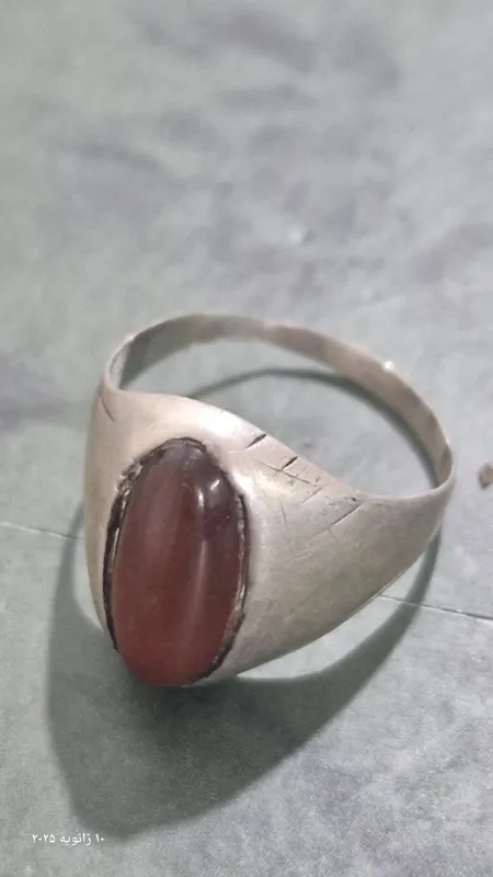انگشتر نقره عقیق کهنه