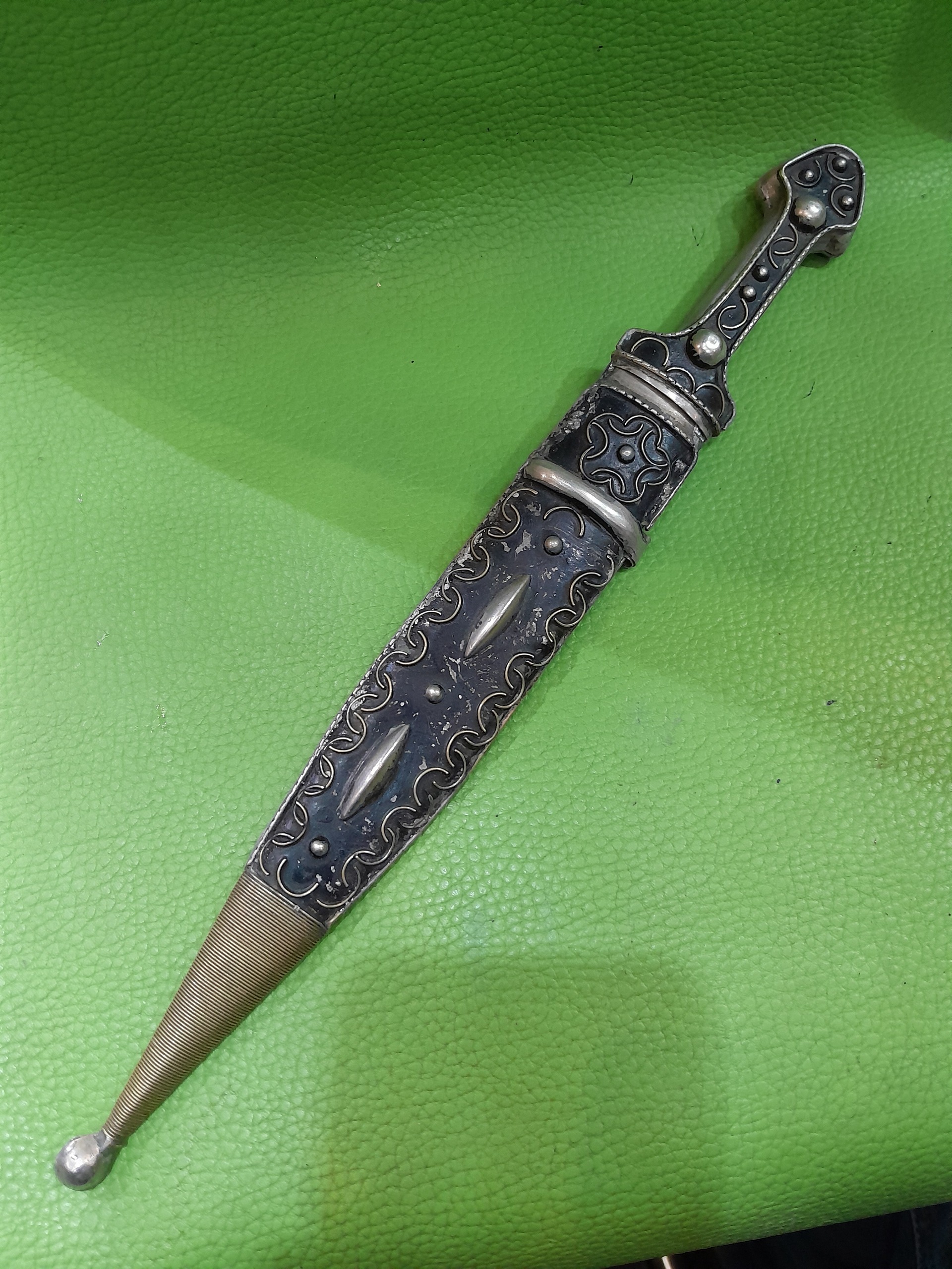 چاقو عثمانی دسته ورشو ملیله با قلاف کلکسیونی