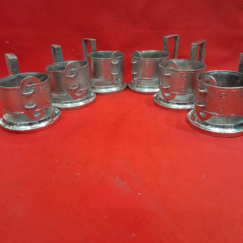 6عدد گالش روکش نقره مارک دار کلکسیونی و آنتیک