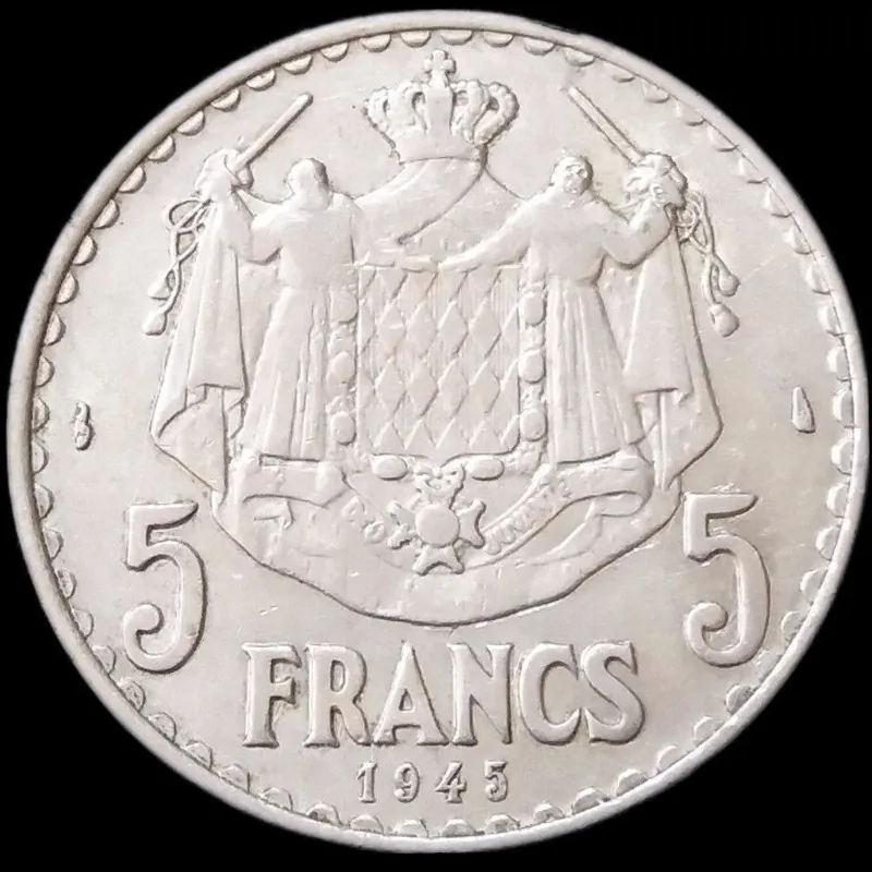 5 فرانک فوق کمیاب 1945 موناکو (گالری بخشایش)