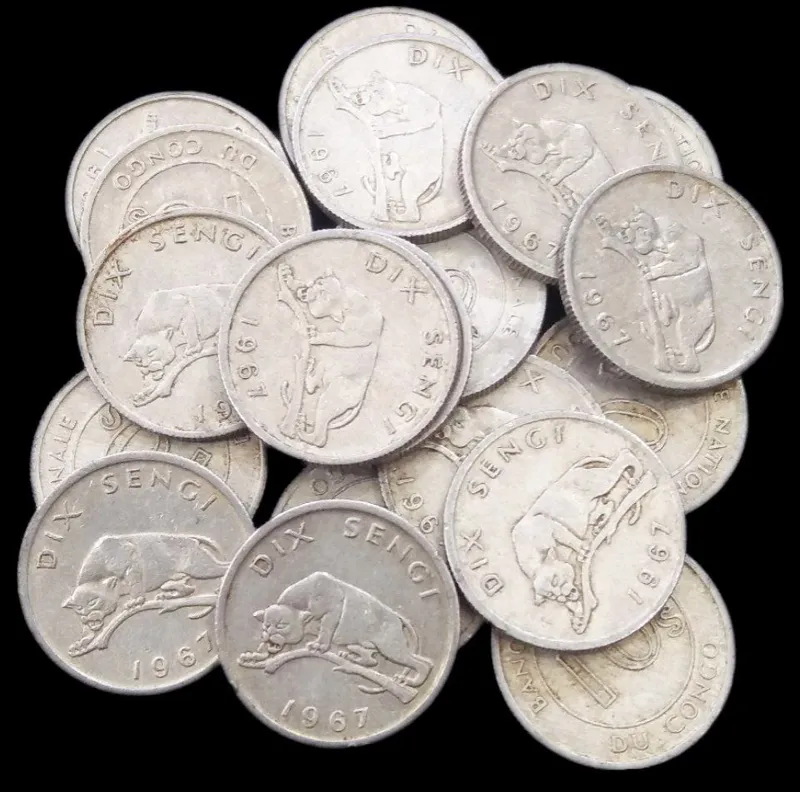 10 سنگی کمیاب 1967 کنگو ( 1 عدد)