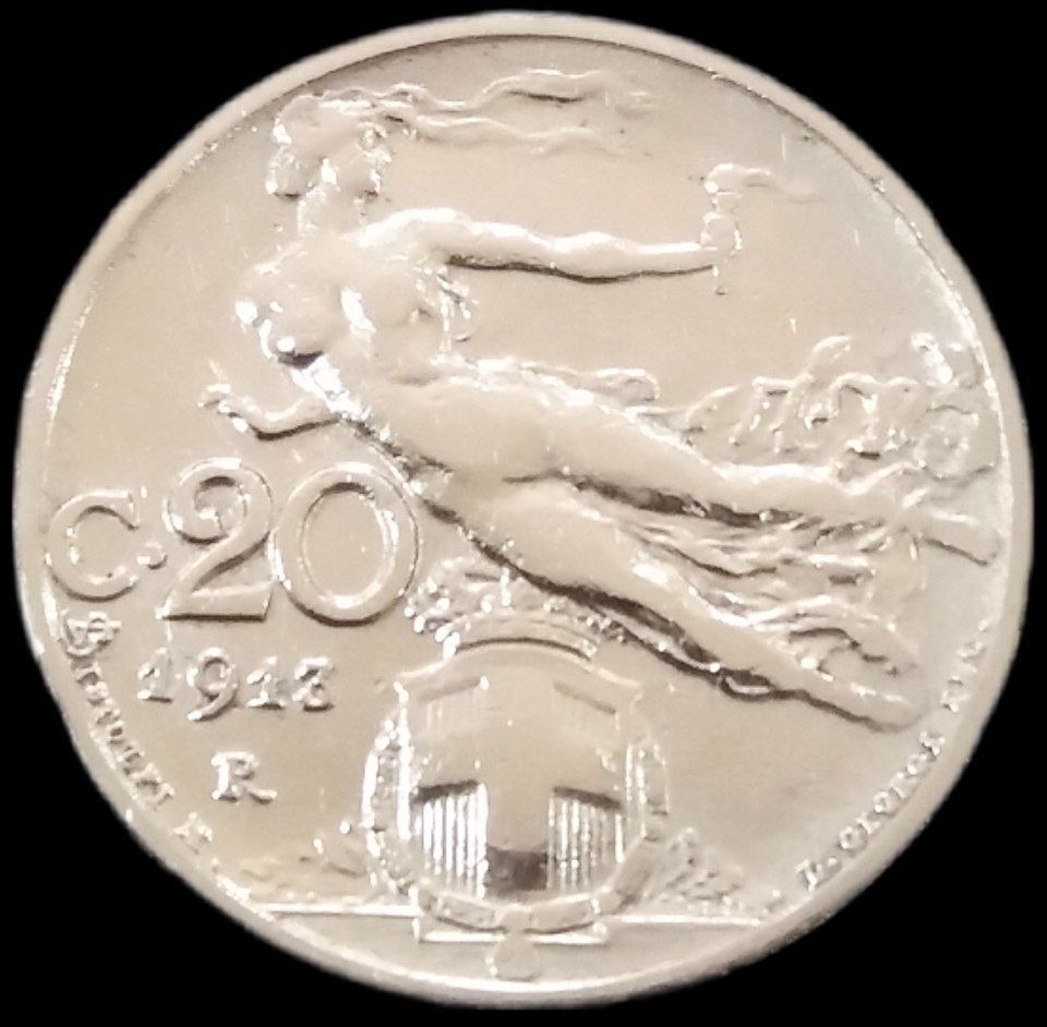 20 سنتیم کمیاب 1910 ایتالیا (گالری بخشایش)