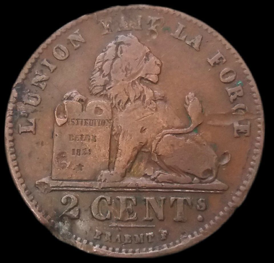 2 سنت قدیمی 1905 بلژیک  (گالری بخشایش)