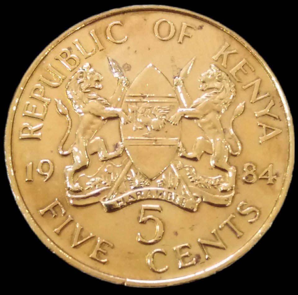 5 شیلینگ کمیاب 1984 کنیا (گالری بخشایش)