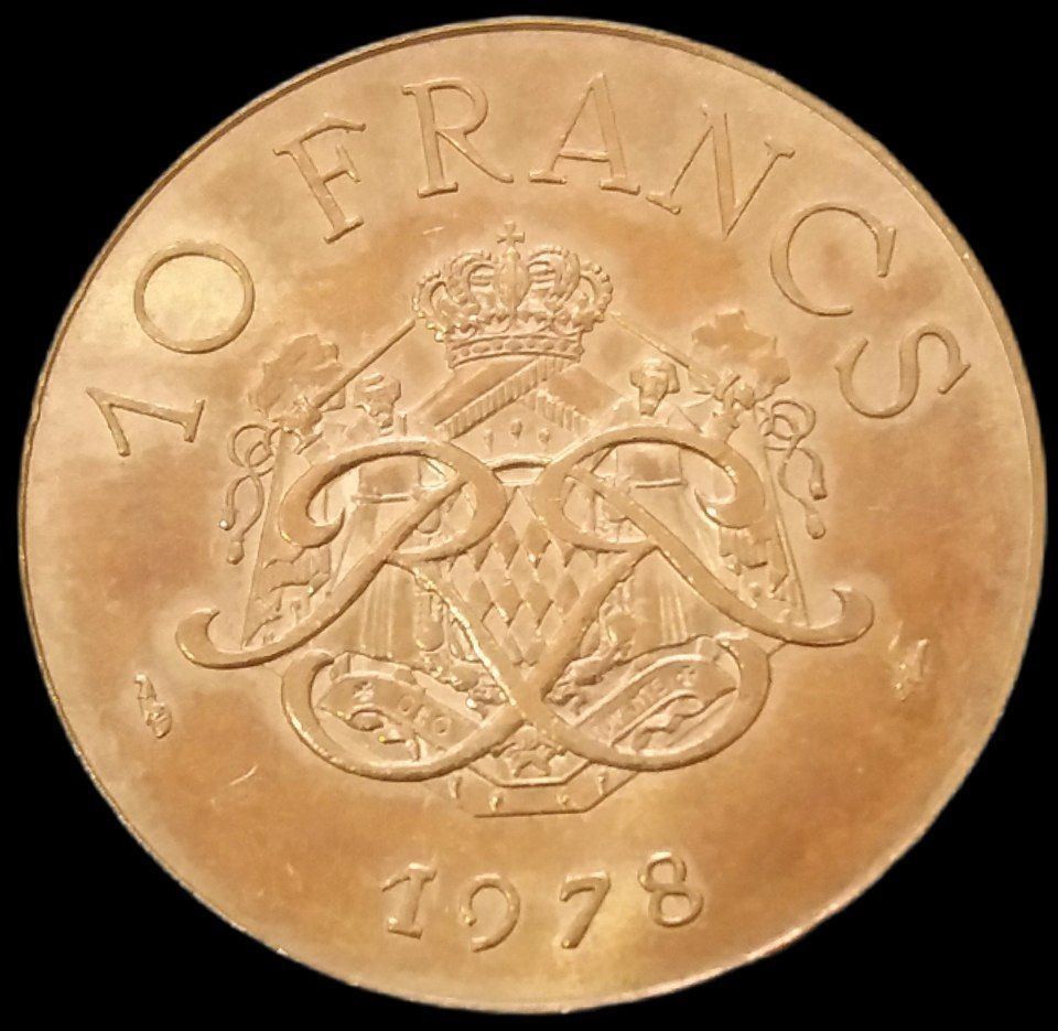 10 فرانک کمیاب 1978 موناکو (گالری بخشایش)
