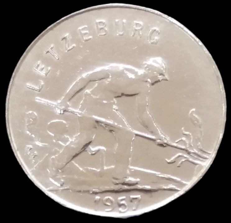 1 فرانک کمیاب 1957 لوکزامبورگ (گالری بخشایش)