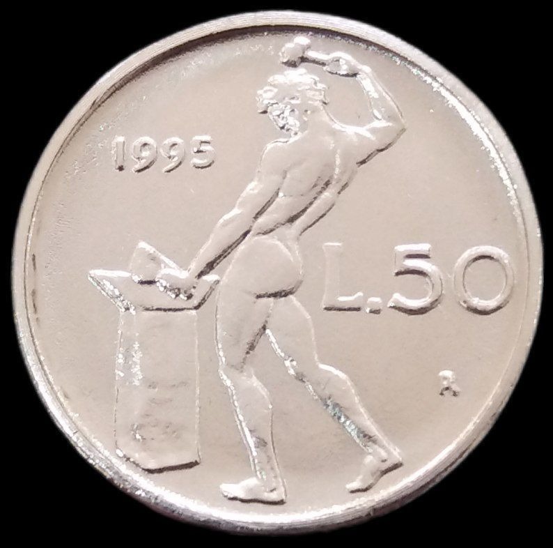 50 لیر سایز کوچک 1995 ایتالیا (تیپ کمیاب)