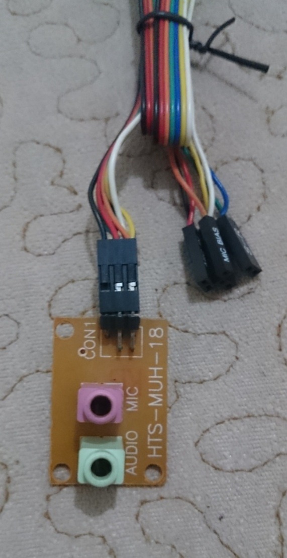 برد سوکت خروجی میکروفن و اسپیکر با کابل